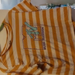 MTV striped crop top